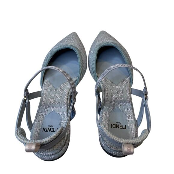 NWT Fendi Kitten Slingback Rafia Pointed Flats (7) - Picture 7 of 10